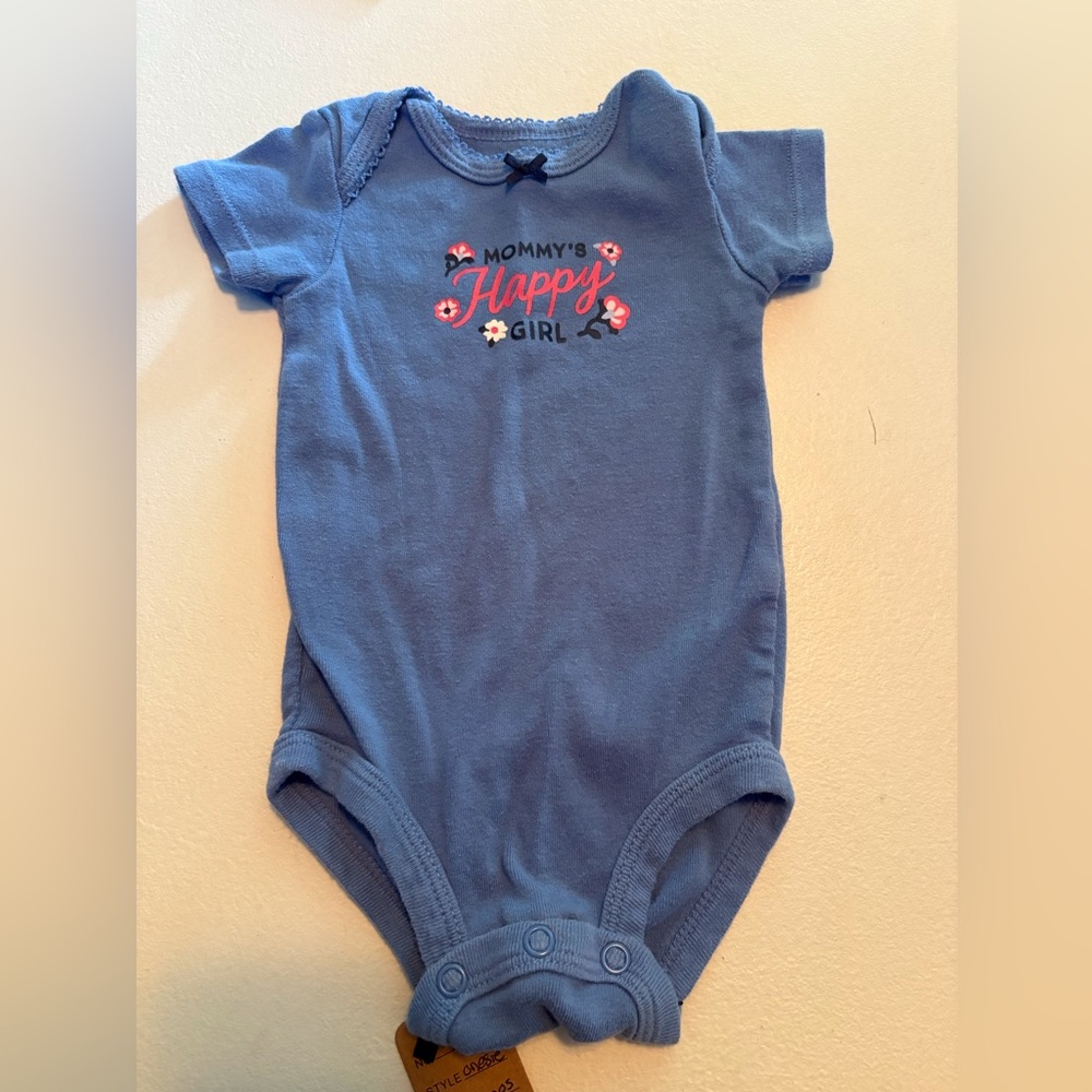 Carter's Blue Bodysuit with Graphic Design